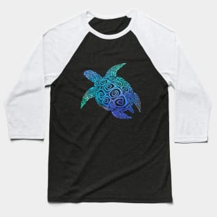 Blue mandala turtle Baseball T-Shirt
